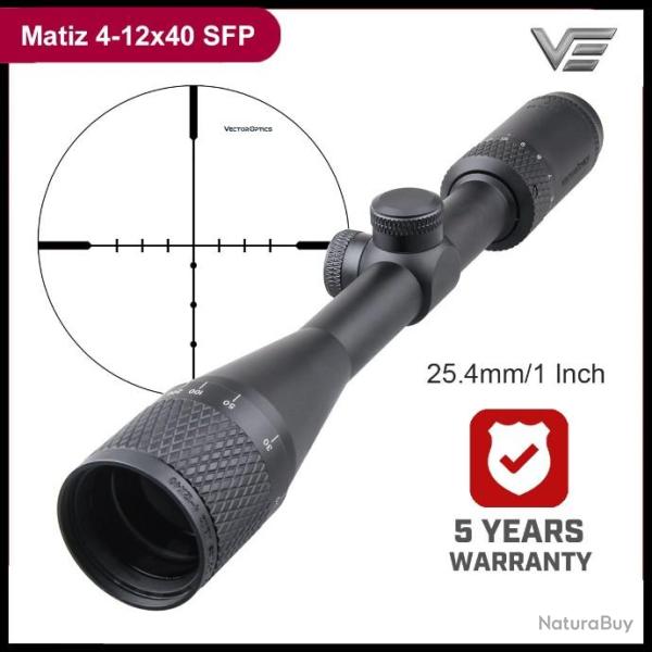 VECTOR OPTICS Matiz 4-12x40 SFP - LIVRAISON GRATUITE !!