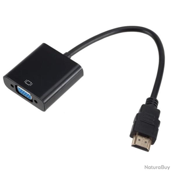 HDMI m�le vers VGA Femelle c�ble convertisseur adaptateur num�rique analogique HD 1080P