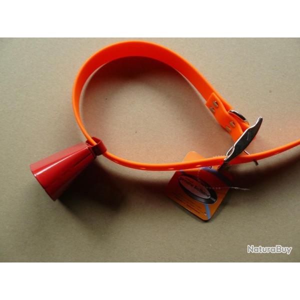 Collier  biothane 50 cm plus cloche 65 mm