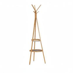 Porte-manteau meuble de rangement entr&eacute;e 171 cm en bambou 13_0002194