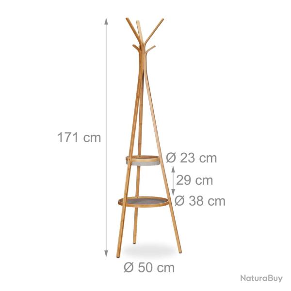 Porte-manteau meuble de rangement entre 171 cm en bambou 13_0002194