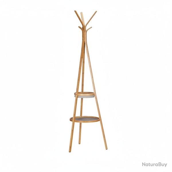 Porte-manteau meuble de rangement entr�e 171 cm en bambou 13_0002194