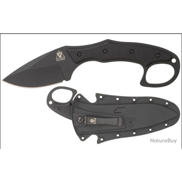 Couteau Karambit Kabar TDI Pocket Strike Tactical Lame AUS8 Manche & Etui FRN KA2491