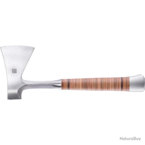 Hachette - forg� d'une seule pi�ce , manche en cuir, avec housse de protection en cuir