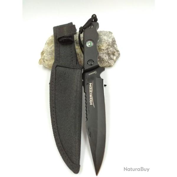Couteau HORIZON Noir Lame 13.2 cm  3210307n