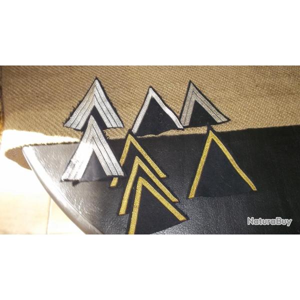 lot de galons de manche tissus de gendarmerie