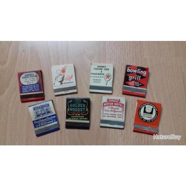 Pochettes allumettes USA (incomplte)