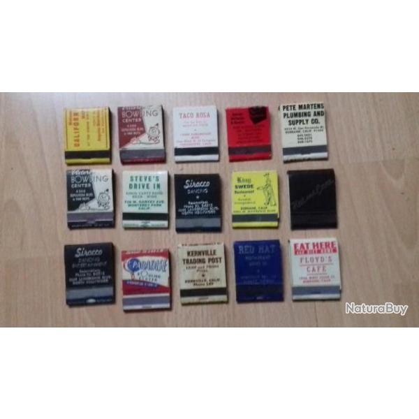 Pochettes allumettes Monarch (2) USA