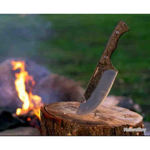 Couteau Bushcraft Condor Bush Slicer Chef's Lame Acier Carbone 1095 Etui Kydex El Salvador CTK500565