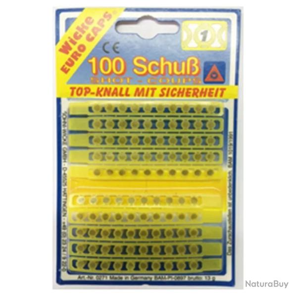 Lot de 100 amorces � 1 coup sous blister