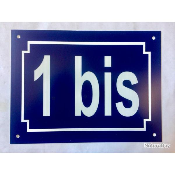 num�ro de rue personnalis� plaque pvc format 100 x 150 mm fond BLEU