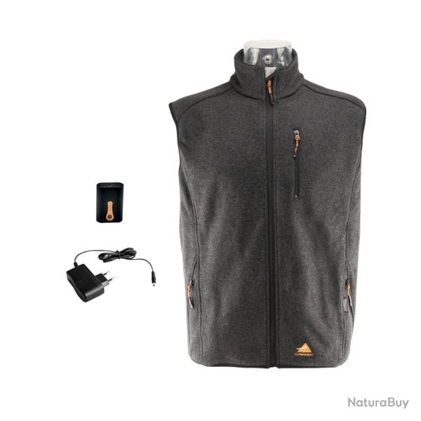 ALPENHEAT gilet chauffante FIRE PERFORMANCE tissus polaire tricot� noir