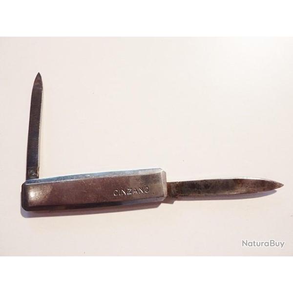 PETIT COUTEAU DE POCHE PUBLICITAIRE CINZANO