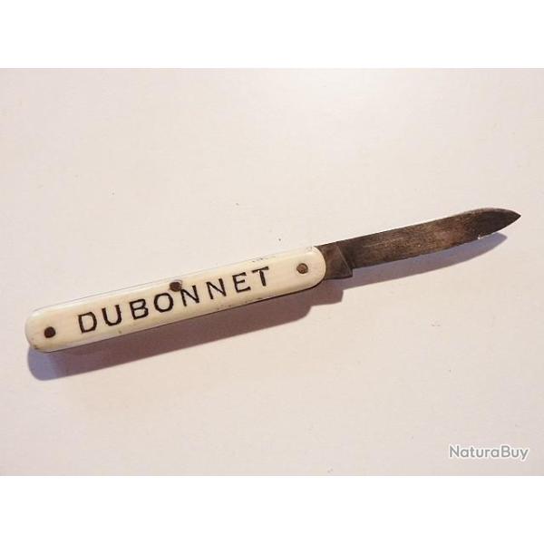 PETIT COUTEAU DE POCHE PUBLICITAIRE DUBONNET N�1