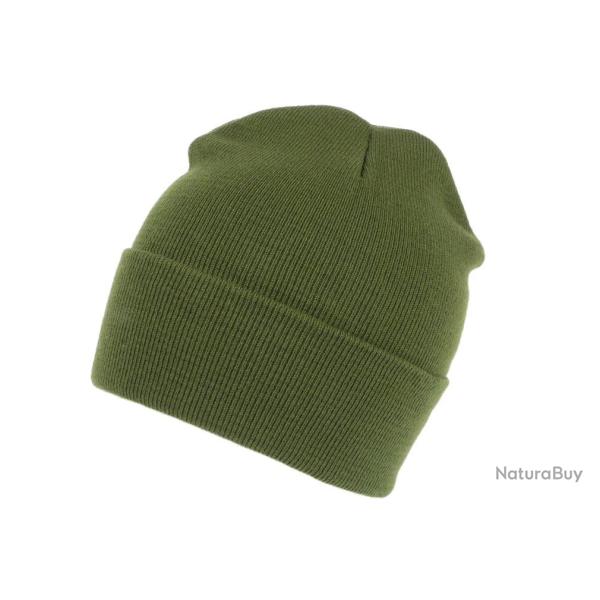 Bonnet Vert Chasse et Mode en Laine avec Revers Eric Taille unique Vert