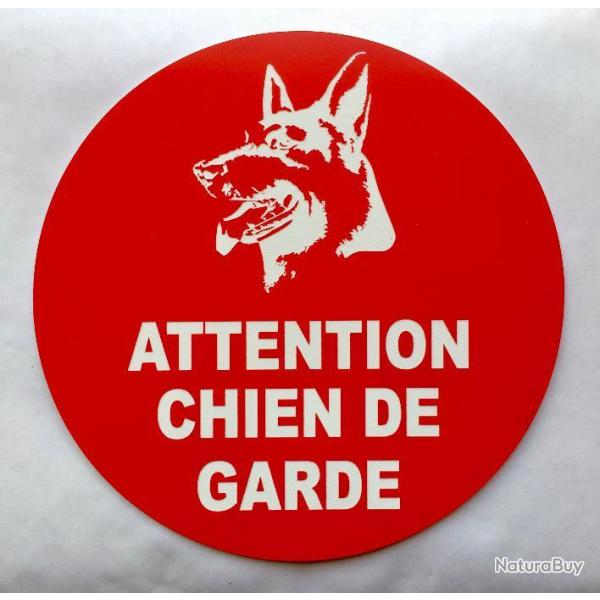 panneau ATTENTION CHIEN DE GARDE  � 300 mm signal�tique