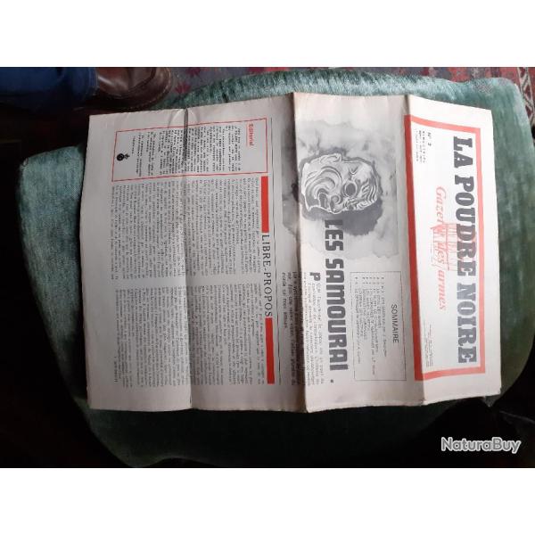 LA POUDRE NOIRE  Gazette des Armes no 2 petit journal de 12 pages Sept/Oct 1972 rare