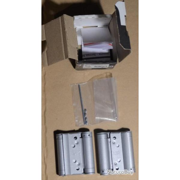 lot de deux charnieres double action