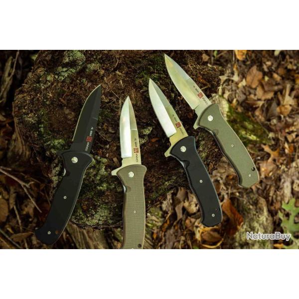 AMK2204 Al Mar Mini SERE 2020 Linerlock A/O 8Cr13MoV Plain Edge Black FRN Handle Clip