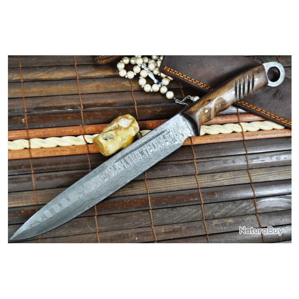 COUTEAU DE CHASSE - COUTEAU DE CUISINE - DAMAS PERKIN