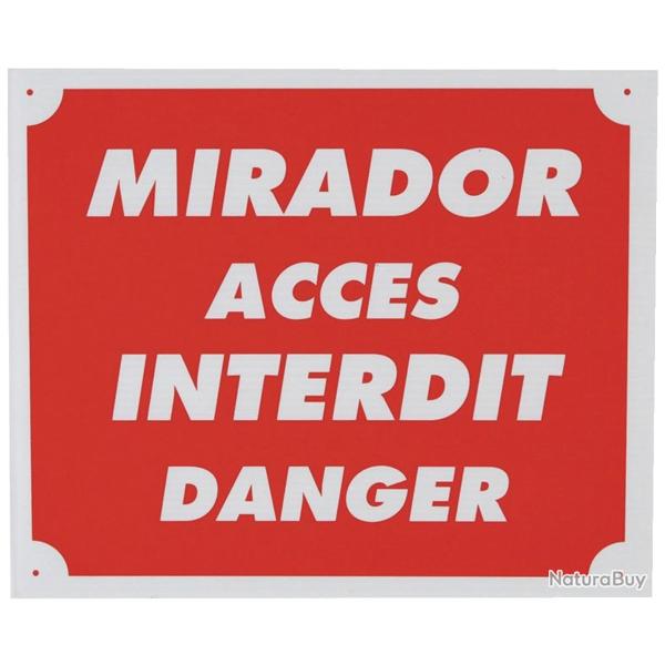 PANNEAU MIRADOR - ACC�S INTERDIT ROUGE AKYLUX 30CM X 25CM