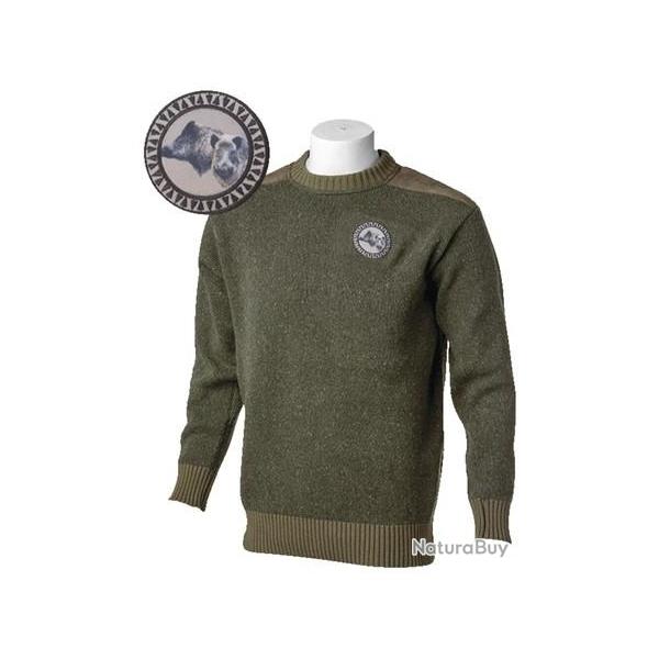 Pull col rond Bartavel P60 sangliers kaki
