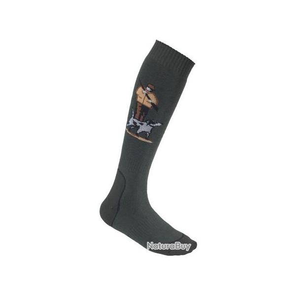 Chaussettes Mi-bas Estex ouverture Kaki P. 43/46