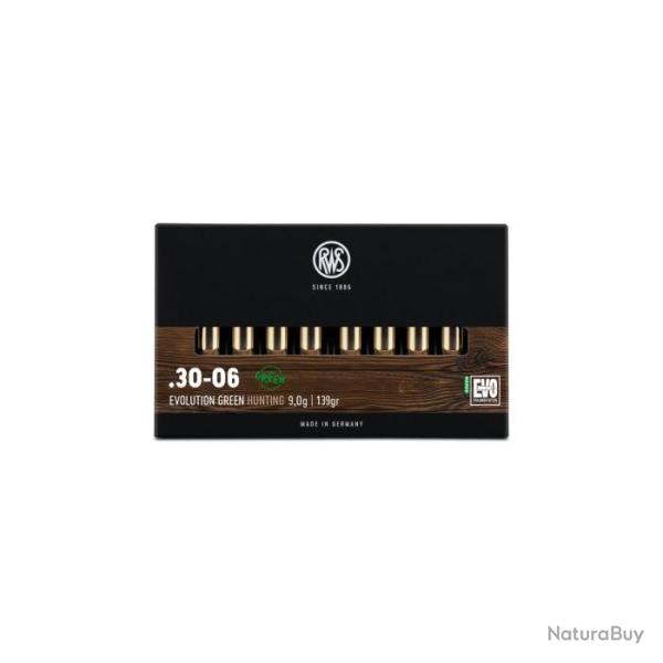 Balles RWS Evo Green SRPL - Cal. 30-06 Sprg - 30-06 / Par 1