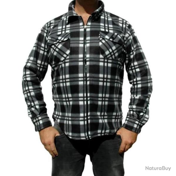 Chemise Polaire � fermeture �clair  Homme Manches Longues Neuf M au 3XL