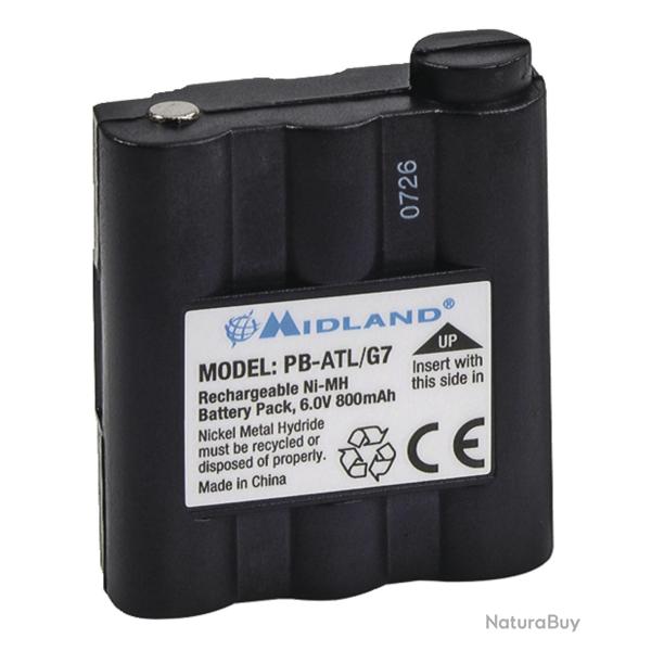 BATTERIE MIDLAND MOD. PB-ATL/G7 POUR TALKIE-WALKIE G7 6V 800 MAH