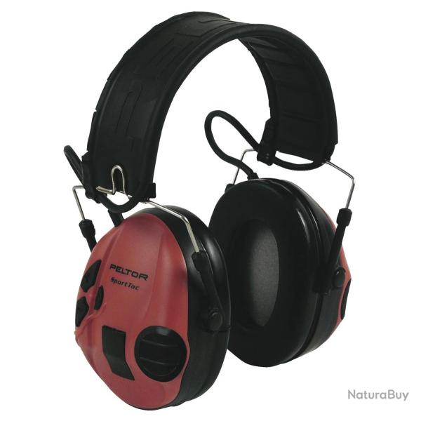 CASQUE �LECTRONIQUE PELTOR SPORT TAC NOIR/ROUGE