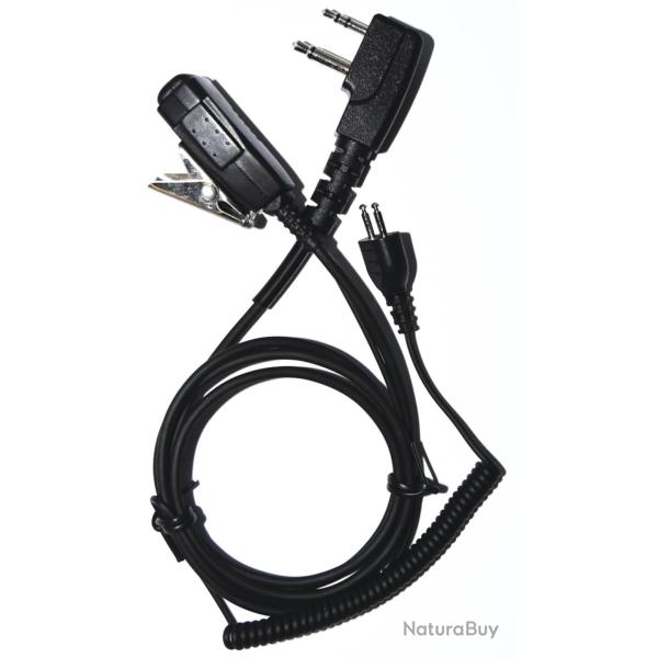 C�BLE MICRO DE PELTOR SPORTAC � MIDLAND G7-G8-G9