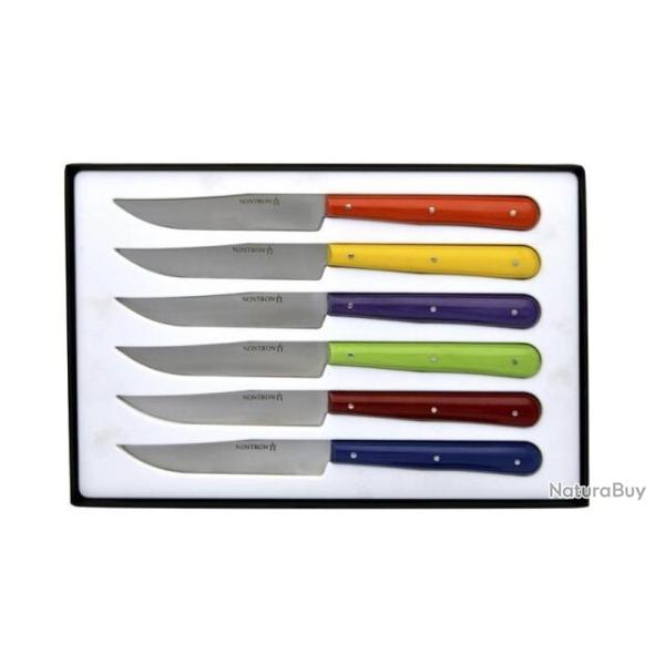 87613-Coffret 6 couteaux de table Nontron Yatagan