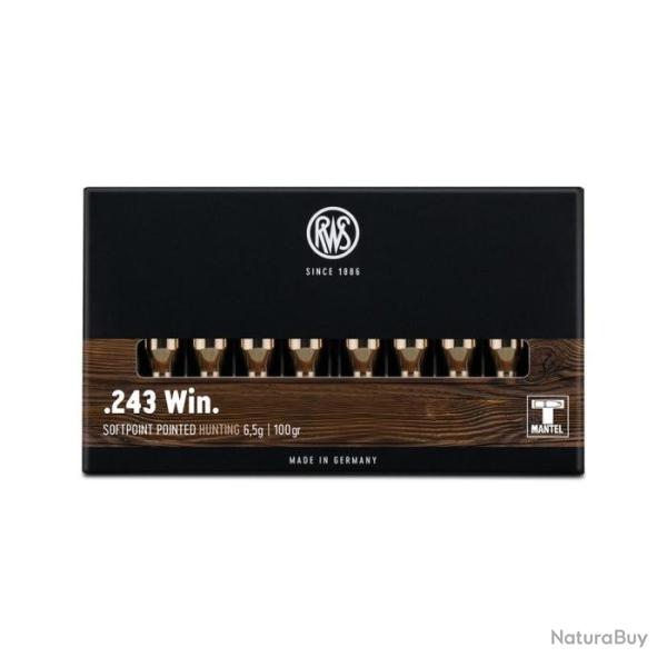 Balles RWS T-Mantel Spitz - Cal. 243 Win - Par 1