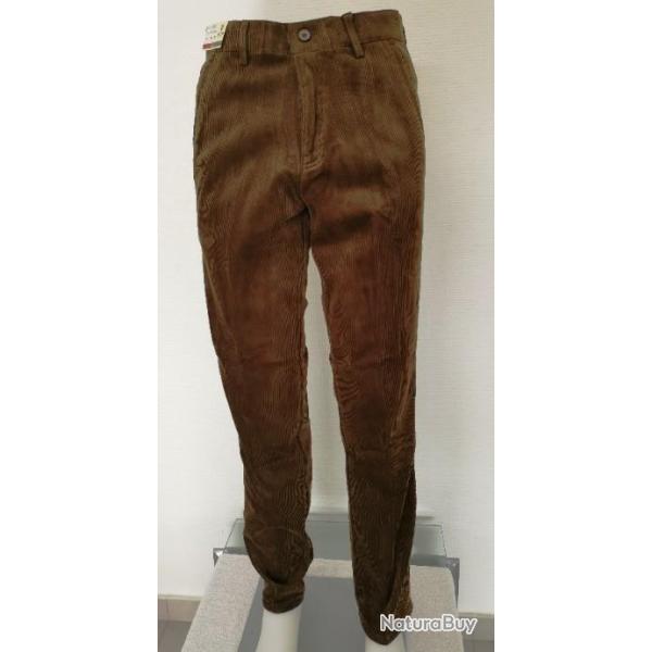 Pantalon Velours Droit coupe classique doubl� polaire extensible