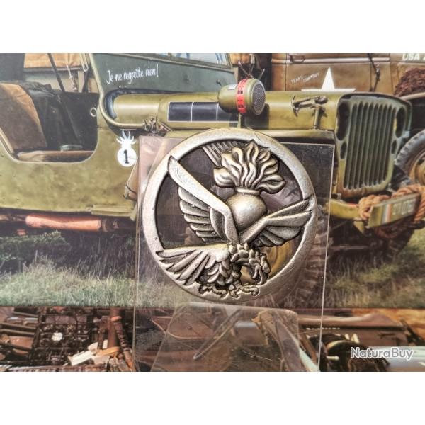 Insigne de b�ret Commando de Chasse  ( Retirage ) ( 43 mm )