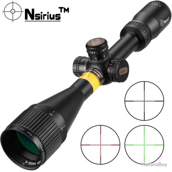 NSIRIUS Lunette de chasse 3-12X44 AOE - LIVRAISON GRATUITE !!