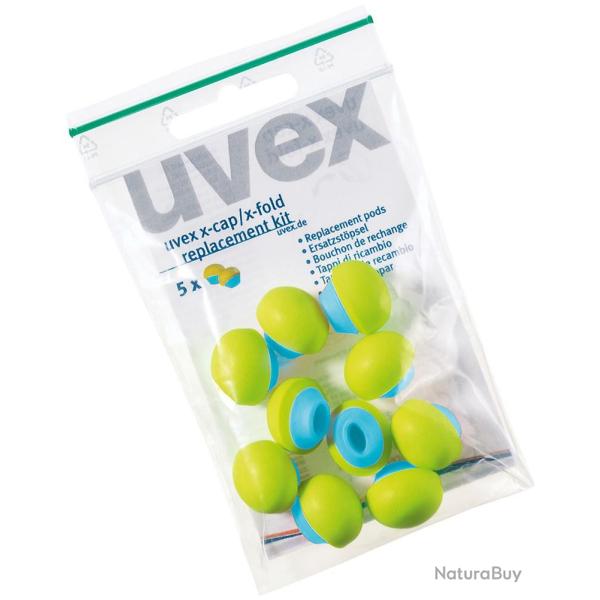SACHET DE 5 PAIRES BOUCHON D'OREILLE UVEX X-CAP - X-FOLD