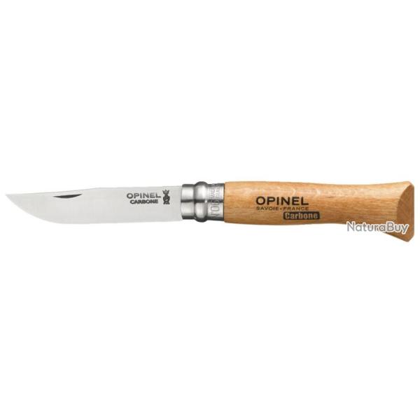 OPINEL - TRADITION CARBONE N� 8 MANCHE H�TRE LAME 8,5CM EN BLISTER