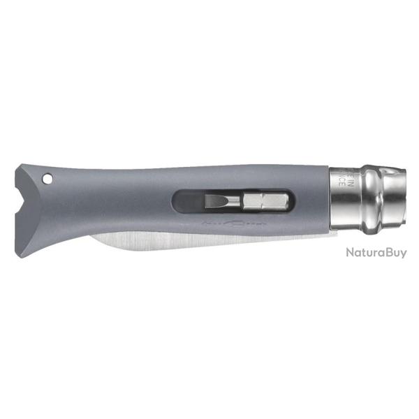 OPINEL BRICOLAGE N� 9 GRIS MANCHE POLYAMIDE LAME 8CM EN BLISTER