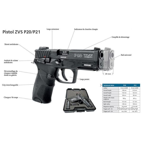 Pistolet ZVS P21 Cal.9x19