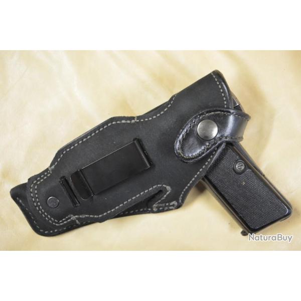 Holster en cuir inside pour 7.65mm browning 1910.22  gaucher et droitier