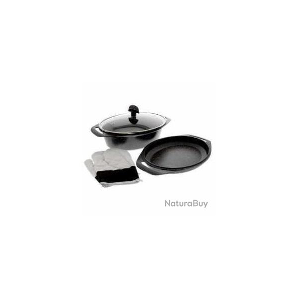 PRADEL EXCELLENCE THIERS MARMITE OVALE SET DE 3 PI�CES FA�ON PIERRE 33.5 CM 07