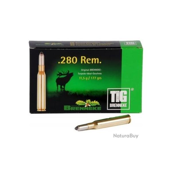Cartouche Brenneke torpedo ideal tig cal.280 Rem 177GR 11,5 G boite de 20