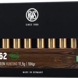 Cartouche RWS Evo Green cal.9,3X62 184GR 11,9 G boite de 20