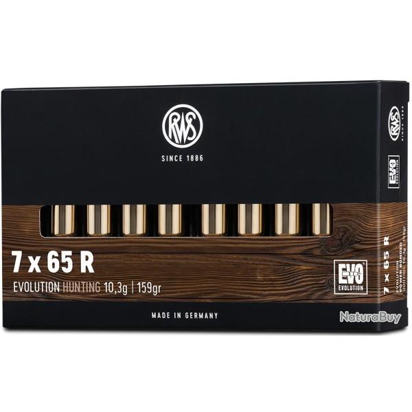 Boite de 20 Cartouche RWS EVO cal.7X65 R 159GR 10,3 G