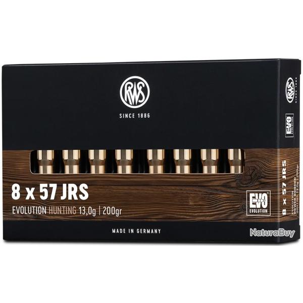 Cartouche RWS EVO cal.8X57 JRS 200GR 13 G boite de 20
