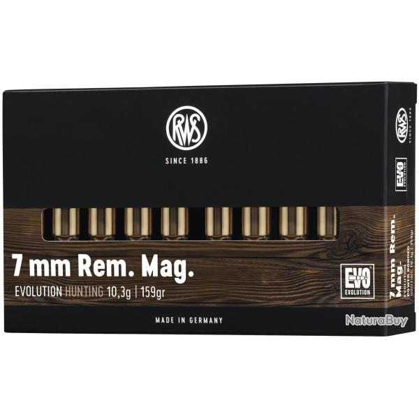 Cartouche RWS EVO cal.7 MM Rem Mag 159GR 10,3 G boite de 20