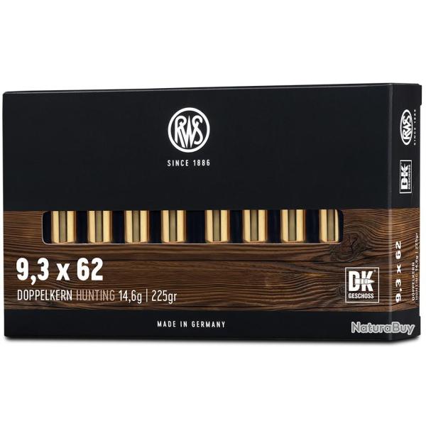 Cartouche RWS DK cal.9,3X62 225GR 14,6 G boite de 20