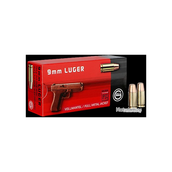1000 Cartouches Geco calibre. 9x19 154 grains FMJ Subsonique